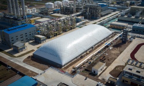 探访物料堆放终极方案——全智能气膜料仓