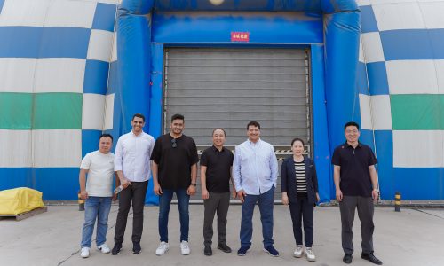 Saudi customers visit for inspection, jointly exploring a new future for the air-supported membrane structure industry